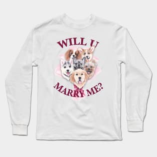 Puppies Proposal Long Sleeve T-Shirt